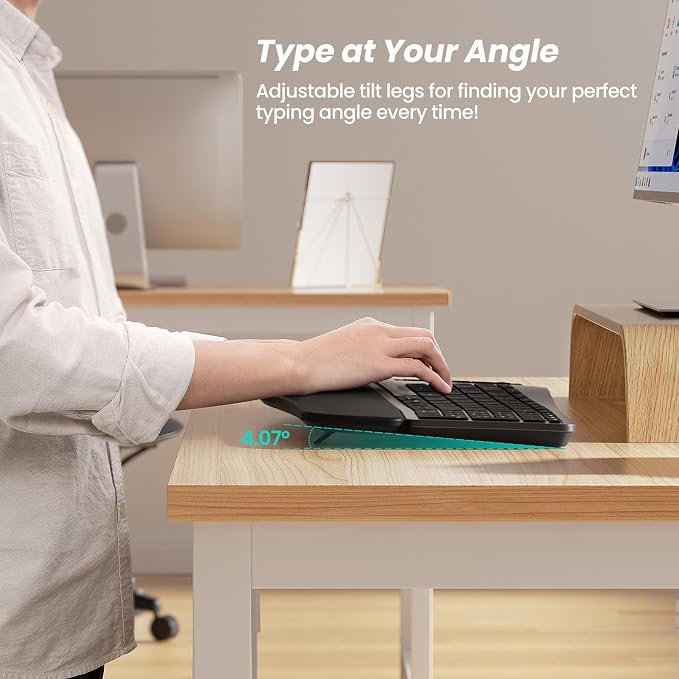 Nulea RT05 Wireless Ergonomic Keyboard, Split Keyboard - Image 4