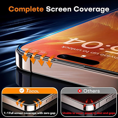 TOCOL for iPhone 16 Pro Privacy Screen Protector 6.3-Inch True 25°Anti Spy 9H+ - Image 5