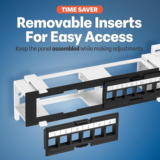 Everest Media 12-Port Keystone Patch Panel - Image 4