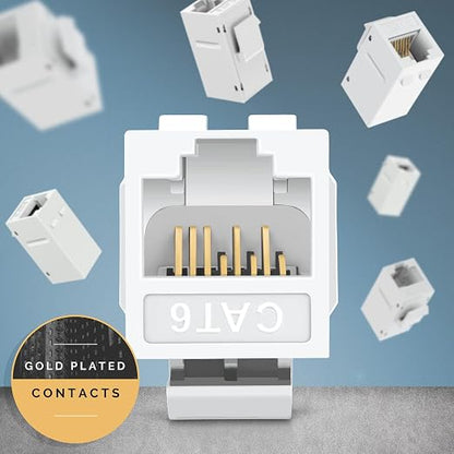 Everest RJ45 CAT6 Keystone Coupler in White - Image 5