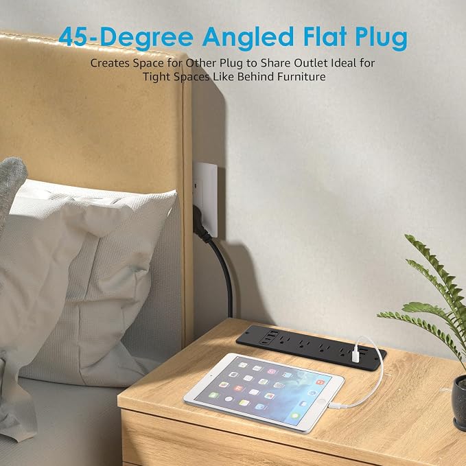 HHSOET 8 Outlet Recessed Power Strip, 30W Fast Charging Furniture Power Outlet - Image 7