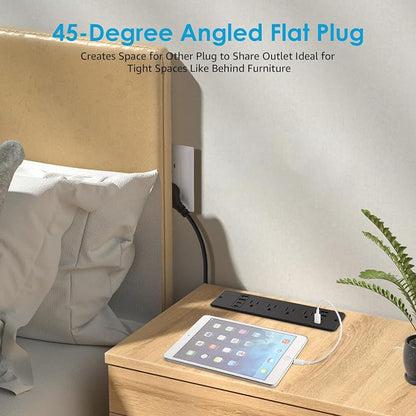 HHSOET 8 Outlet Recessed Power Strip, 30W Fast Charging Furniture Power Outlet - Image 8