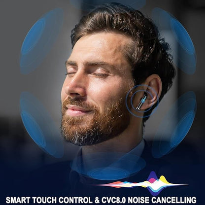 Wireless Bluetooth 5.4 Earbuds, Ear Buds LED Power Display Headphones 6D Stereo - Image 2