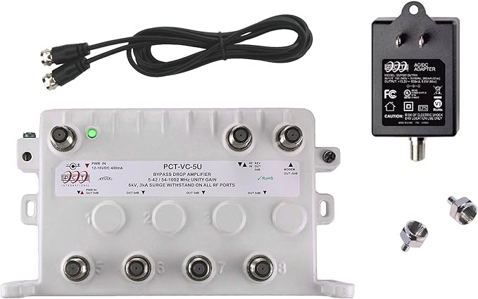 Reliable Cable 5-Port Cable TV Modem Splitter Signal Booster/Amplifier by Reliable+Cable+Products