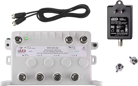 Reliable Cable 5-Port Cable TV Modem Splitter Signal Booster/Amplifier by Reliable+Cable+Products