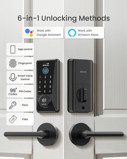 DESLOC Smart Lock D110 Plus, WiFi Fingerprint Smart Front Door Lock - Image 4