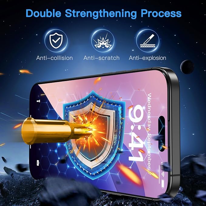 Uyiton Compatible with iPhone 16 Screen Protector - Image 7