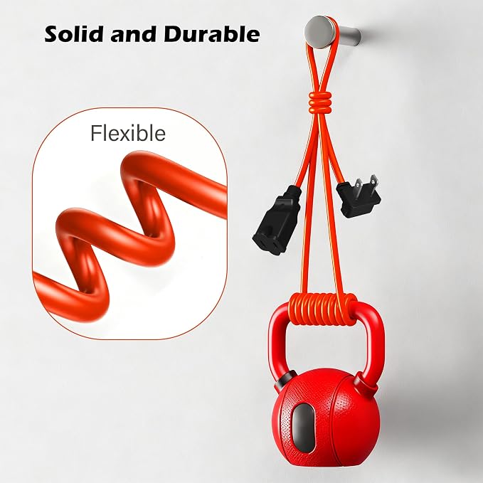 90 Degree 2 Prong Polarized Outdoor Power Extension Cord 30 FT, Angled - Image 4