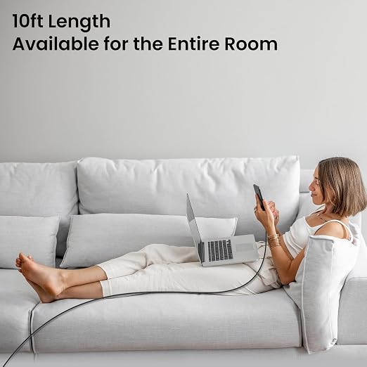 USB to USB C Cable USB A to Type C Right Angle Charger Cord 90 Degree Braided - Image 2