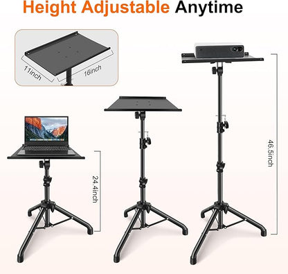Projector Stand, Projector Laptop Stand Tripod Laptop Tripod Stand Height 24.4" - Image 5