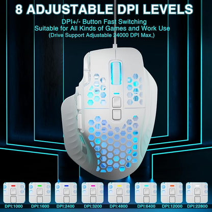 SOLAKAKA SM809 MMO Gaming Mouse Wired RGB - Image 3