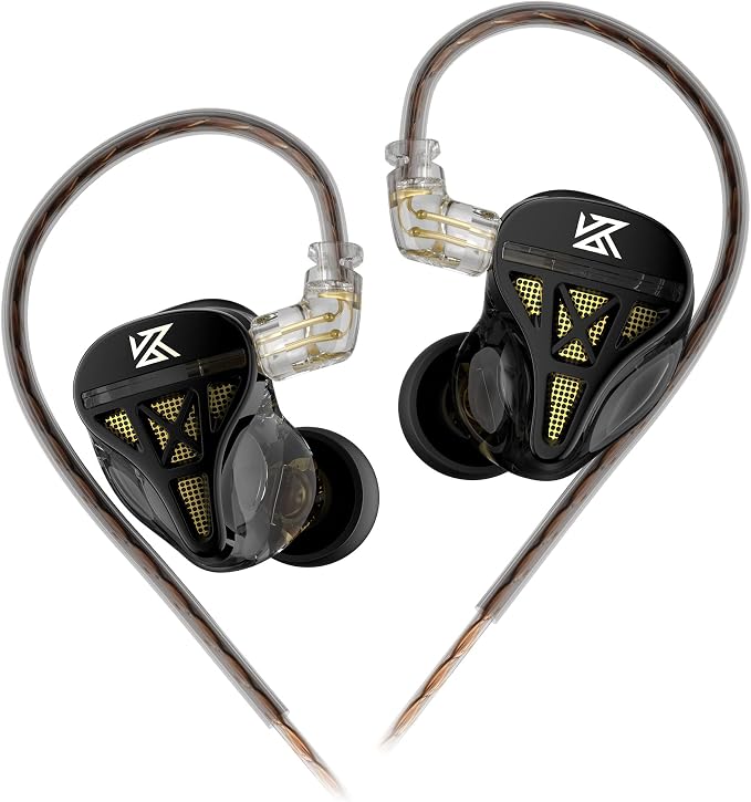 Wired Headphone, KZ DQS HiFi Dynamic Drivers IEM Earphone, KZ Gaming Earbuds by KINBOOFI