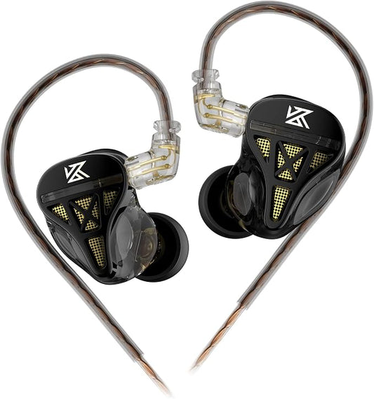 Wired Headphone, KZ DQS HiFi Dynamic Drivers IEM Earphone, KZ Gaming Earbuds by KINBOOFI