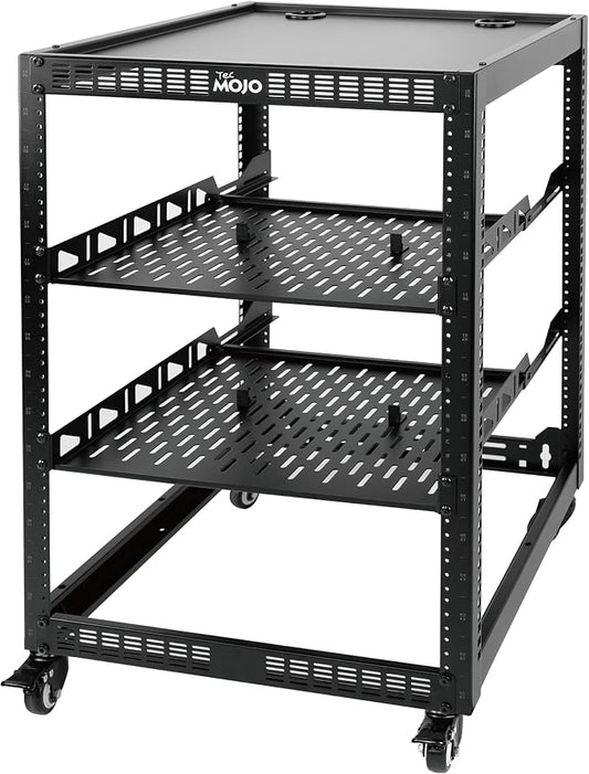 TECMOJO 16U Open Frame Network Rack by Tecmojo