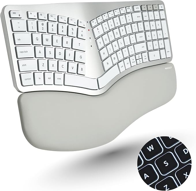 Macally Bluetooth Ergonomic Keyboard, Wireless Split Keyboard, Carpal Tunnel - Image 8