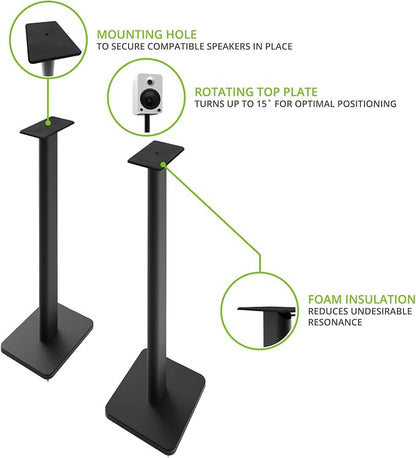 Kanto SP26PL Black Metal Speaker Stand - Image 2