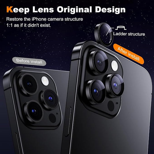 Hoerrye for iPhone 15 Pro Max/iPhone 15 Pro Camera Lens Protector 9H Tempered - Image 2