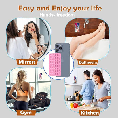 2PACK Silicone Double Sided Suction Phone Case Mount, Detachable Hands Free & - Image 8