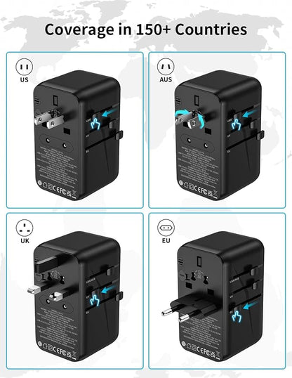 MOMAX Universal Travel Adapter, 100W Fast GaN International Power Adapter - Image 5