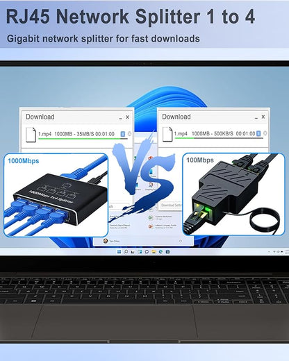 LIEZHUA Ethernet Splitter 1 to 4, 1000Mbps High Speed Ethernet Cable Splitter - Image 7