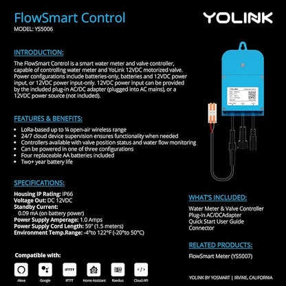 NSF Certified Pulse Meter + Shutoff Valve Kit, FlowSmart Controller YS5006 - Image 5