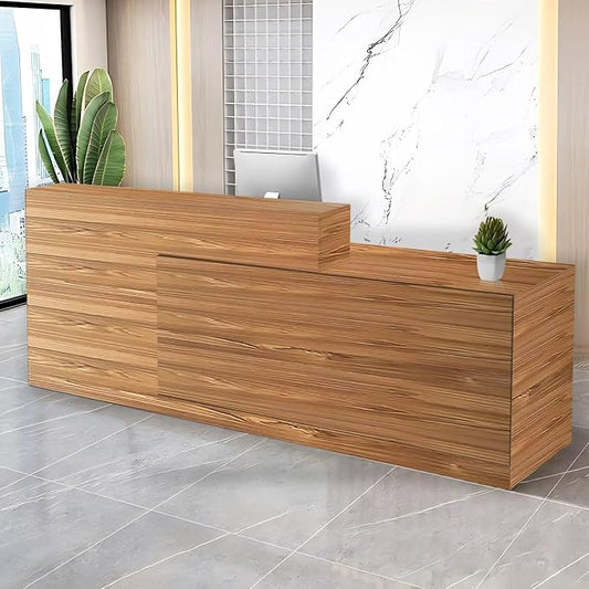 Reception Desk with Counter Modern Checkout Counter with Lockable Drawer by Unknown