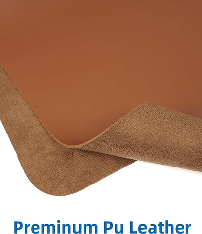 Leather Desk Pad Blotter, Mouse Pad, Office Desk Mat, Non-Slip PU Leather Desk - Image 2