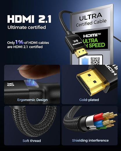 Silkland 8K HDMI eARC/ARC Cable 2.1, 3.3FT Certified Ultra High Speed HDMI® - Image 8