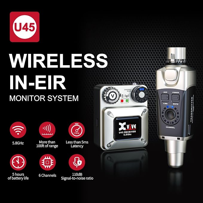 Xvive U45R2 Wireless in-Ear Monitor System Set - Image 2