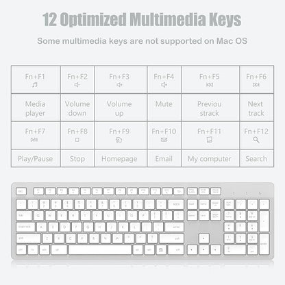 LeadsaiL Wireless Keyboard, 2.4GHz Full-Sized Ergonomic Computer Keyboard - Image 6