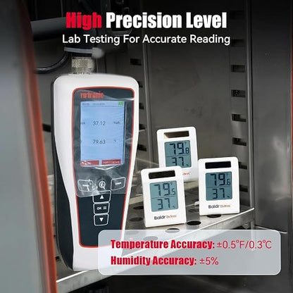 BaldrTherm Digital Thermometer and Humidity Meter, Solar-Powered 2.2" Indoor - Image 3