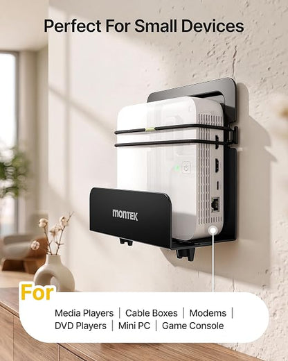 monTEK Adjustable Cable Box Mount up to 11 LBS, Modern Mount, Small Devices - Image 2