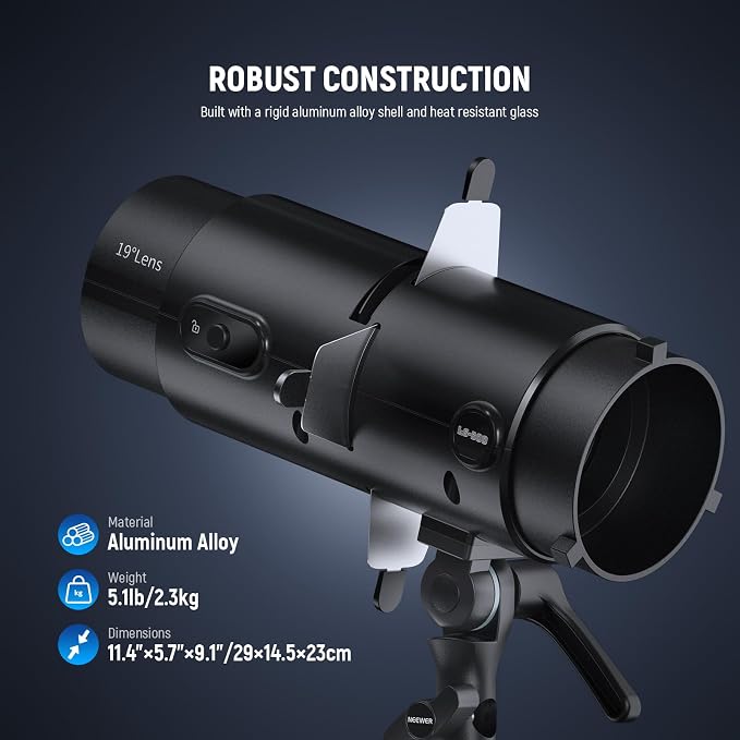 NEEWER LS-300 Spotlight Optical Snoot - Image 8