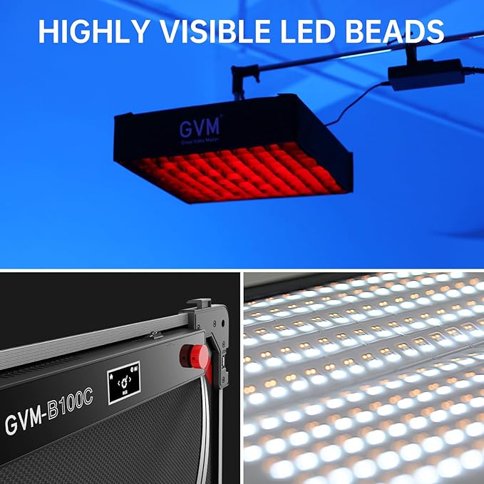 GVM 100W RGB Flexible Led Video Light, 2000K~10000K, Flexible Folding LED Panel - Image 4