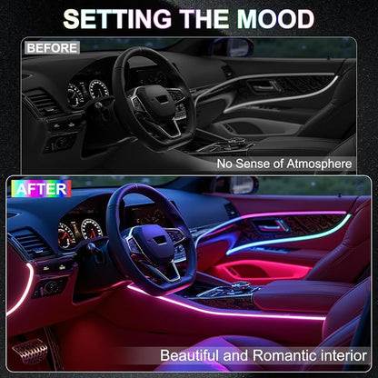 Dreamcolor Acrylic Interior Car LED Strip Lights, 18 in 1 Ambient Lighting Kit - Image 2