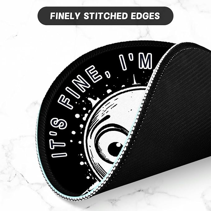 ITNRSIIET Round Mouse Pad with Stitched Edge Premium-Textured Waterproof - Image 4