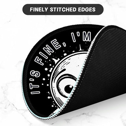 ITNRSIIET Round Mouse Pad with Stitched Edge Premium-Textured Waterproof - Image 4