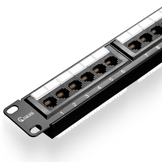 NewYork Cables [UL Listed 24 Port Cat6A Patch Panel, 10Gb Ethernet, 1U 19-Inch by NewYorkCables