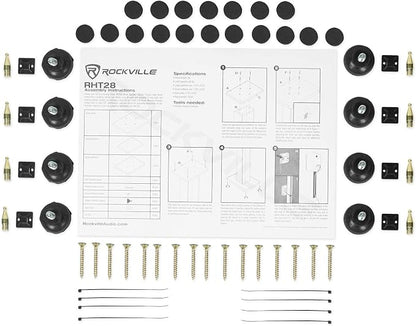 Rockville 28" 2-Tone Bookshelf Speaker Stands Surround Sound Home Theater - Image 7