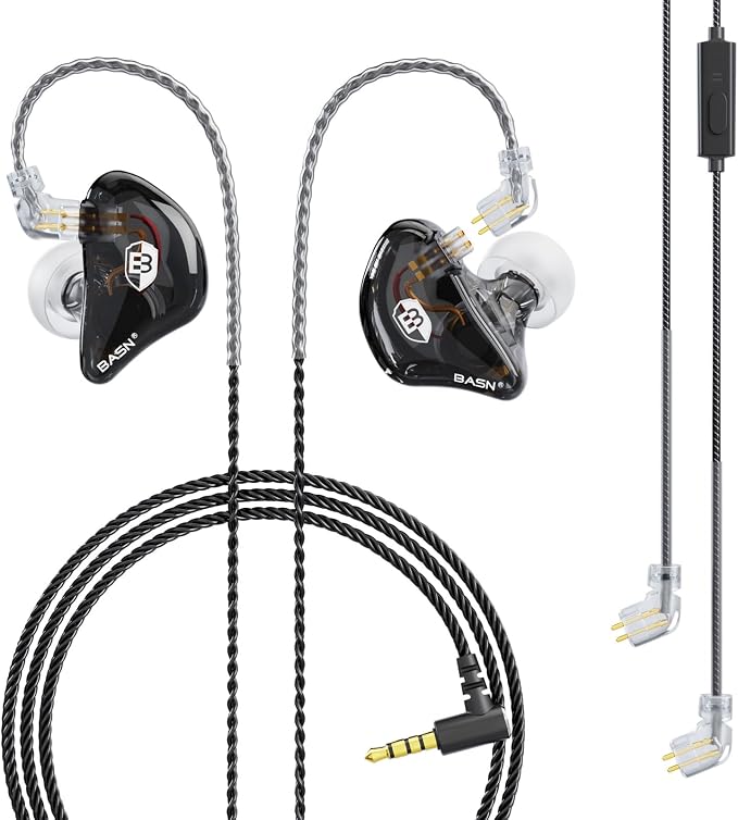 BASN Bsinger Professional in Ear Monitor Headphones, Dual Drivers 2-Pin IEM by BASNAudio