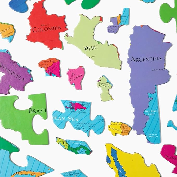 GeoToys GeoPuzzle, Latin America Shaped Jigsaw Puzzles, Geography Game - Image 4