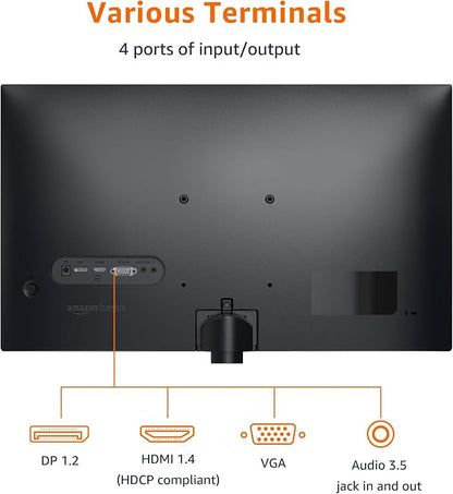 Amazon Basics 24 in Monitor, FHD 1080P, Max 100Hz, VESA Compatible, Built-in - Image 3