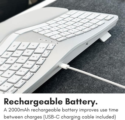 Macally Bluetooth Ergonomic Keyboard, Wireless Split Keyboard, Carpal Tunnel - Image 7