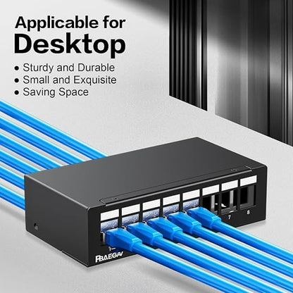 Patch Panel 8 Port Keystone Network STP Blank Patch Panel Compatible - Image 6