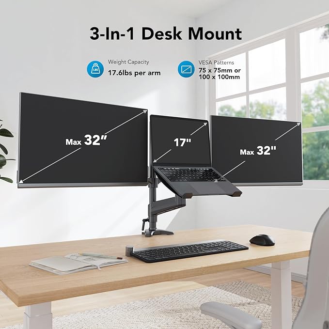 HUANUO Dual Monitor and Laptop Mount - Image 2