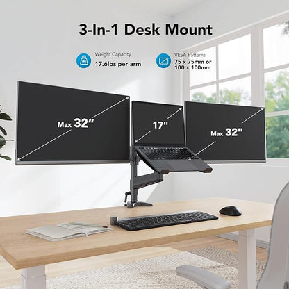 HUANUO Dual Monitor and Laptop Mount - Image 2
