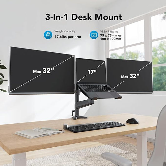 HUANUO Dual Monitor and Laptop Mount - Image 2