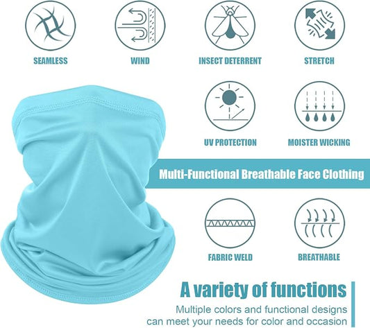 Geyoga 6 Pieces Summer UV Protection Cooling Neck Gaiter Face Clothing Neck - Image 2