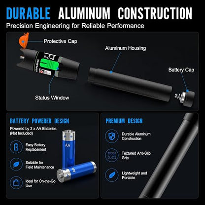 Fiber Optic Visual Fault Locator Kit, VFL Pen Compatible - Image 3