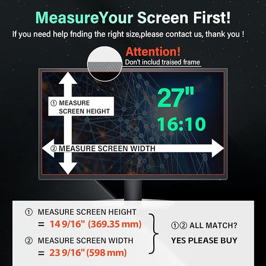 Magnetic 27 Inch Computer Privacy Screen - Image 2